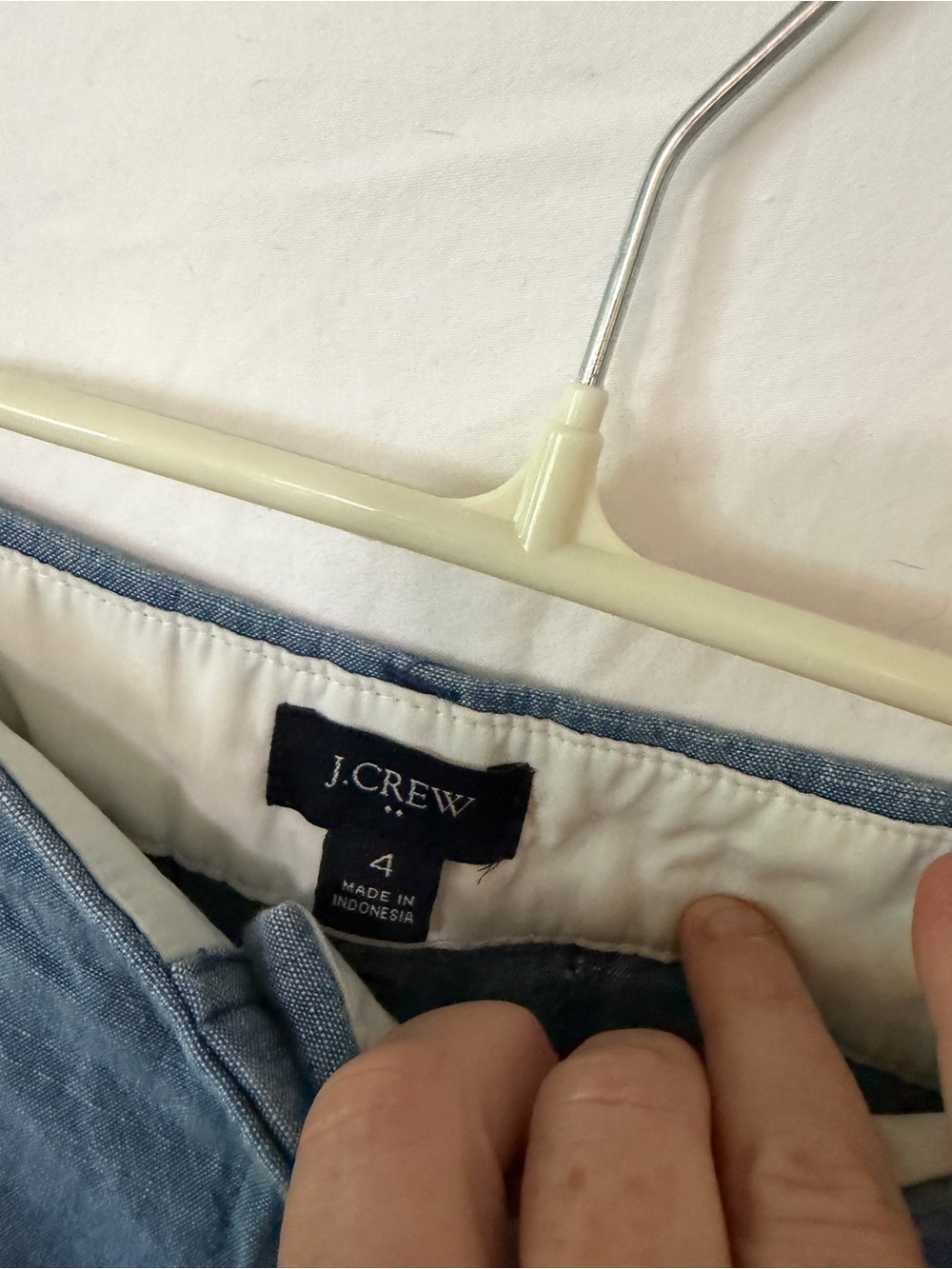 J. Crew Chambray Mid-Rise Blue Shorts - Picture 2 of 5